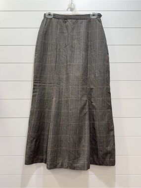 Vintage Barry Bricken houndstooth virgin wool skirt